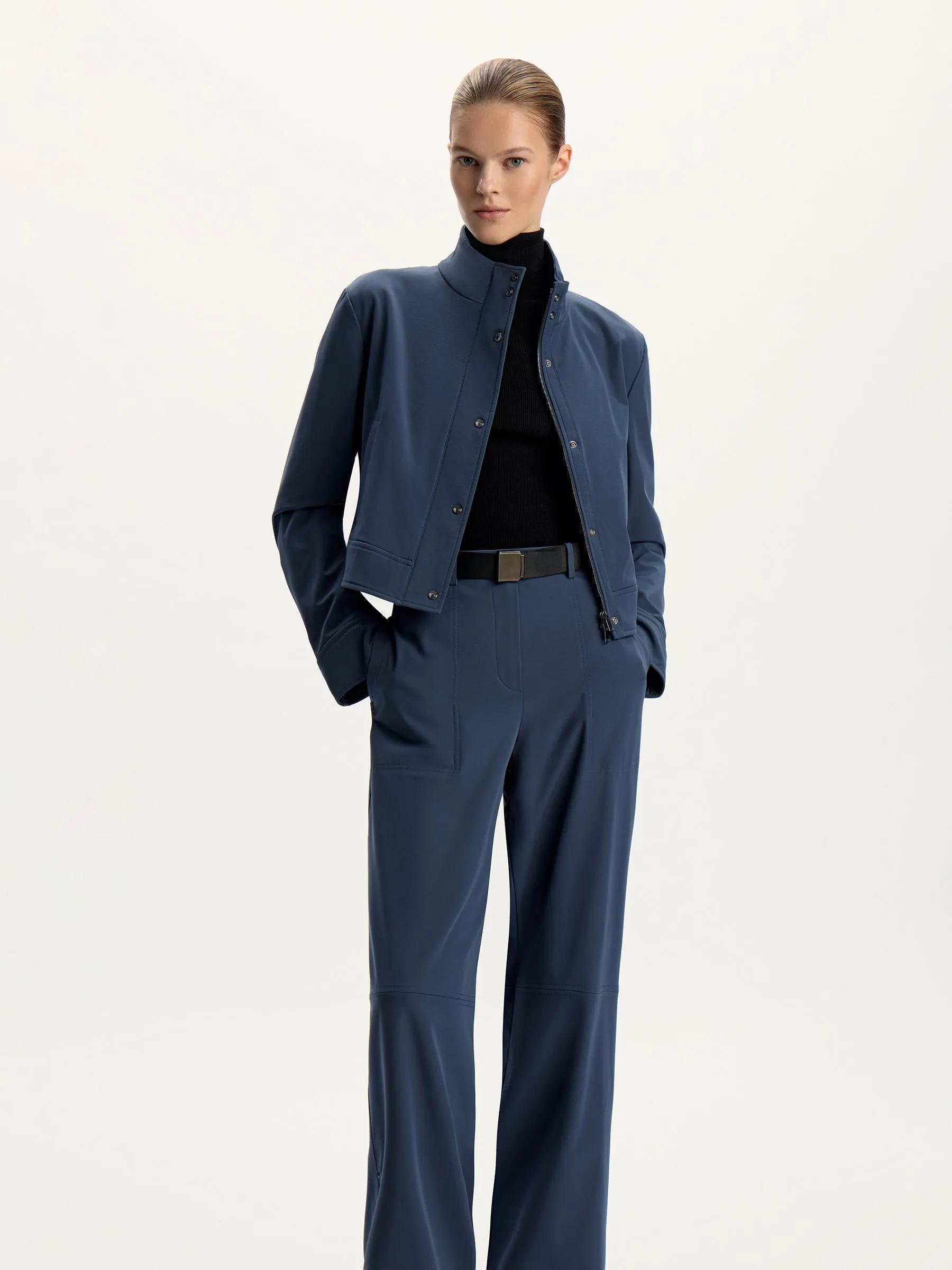Cropped shell jacket
