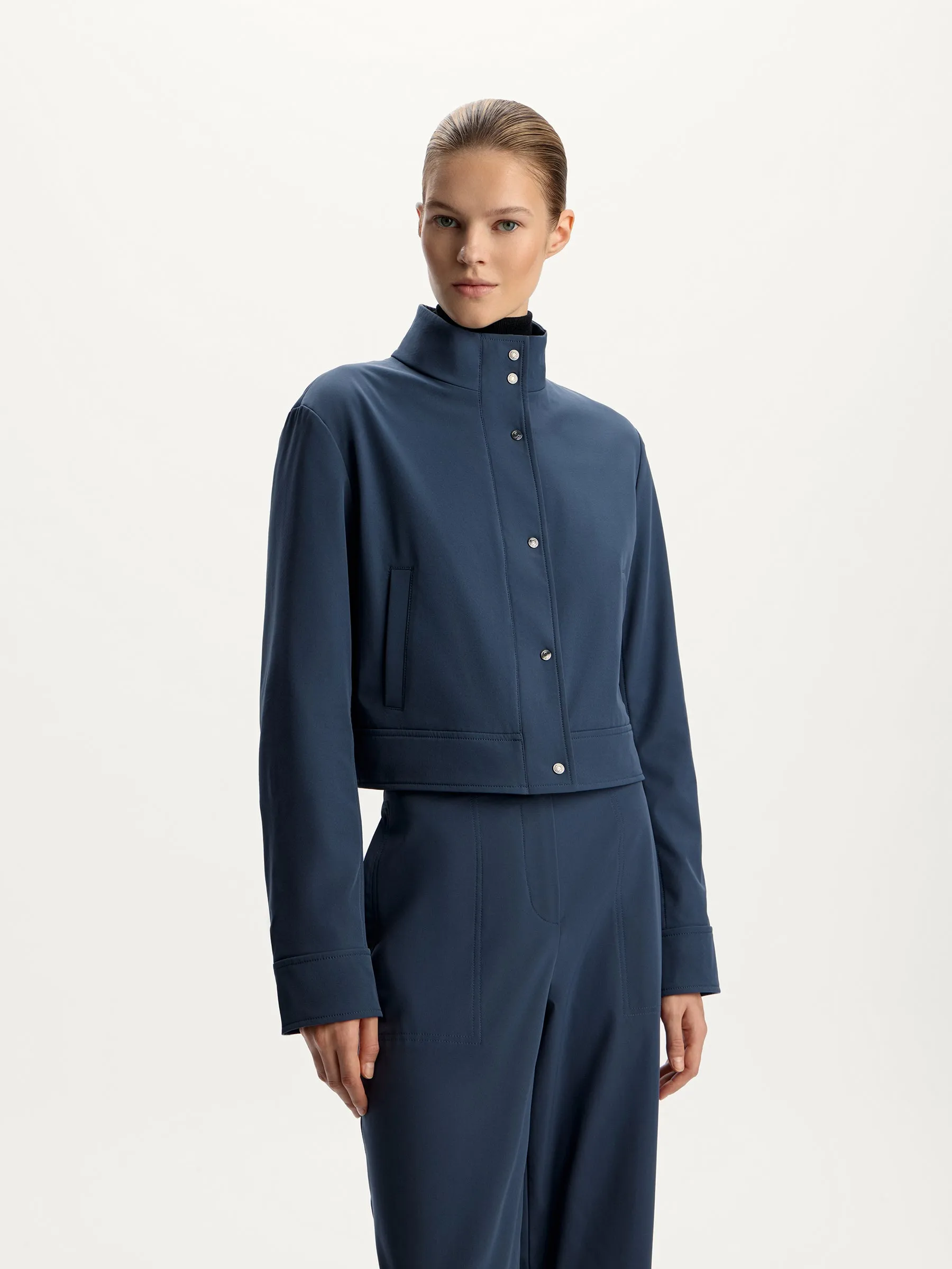 Cropped shell jacket