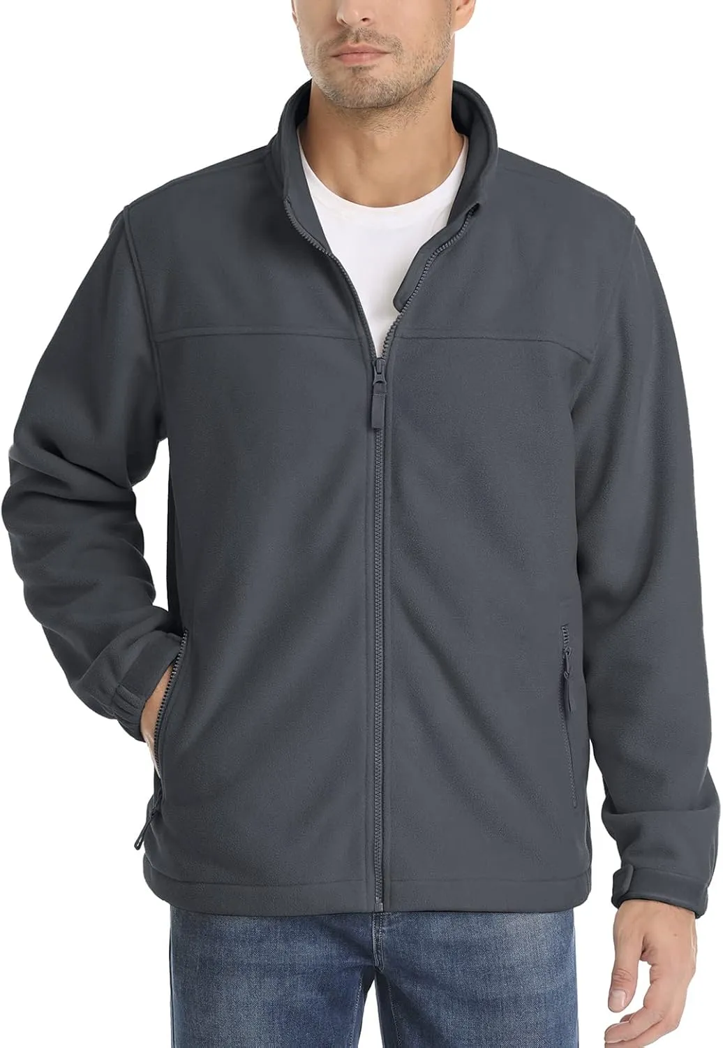 CRYSULLY Men's Fleece Tactical Military Jacket Winter Full Zip Warm Thicken Military Coats
