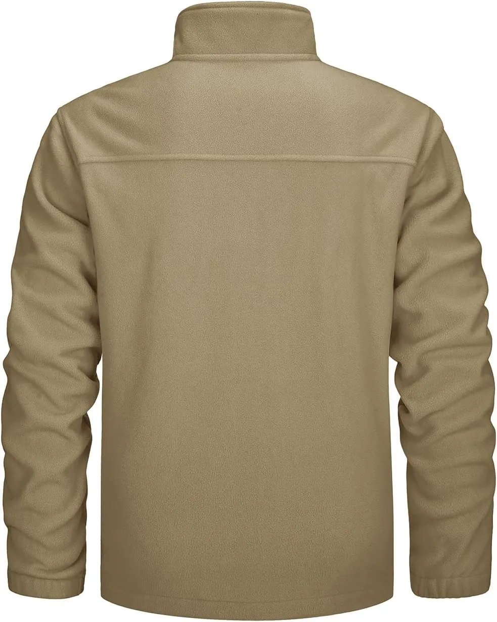 CRYSULLY Men's Fleece Tactical Military Jacket Winter Full Zip Warm Thicken Military Coats