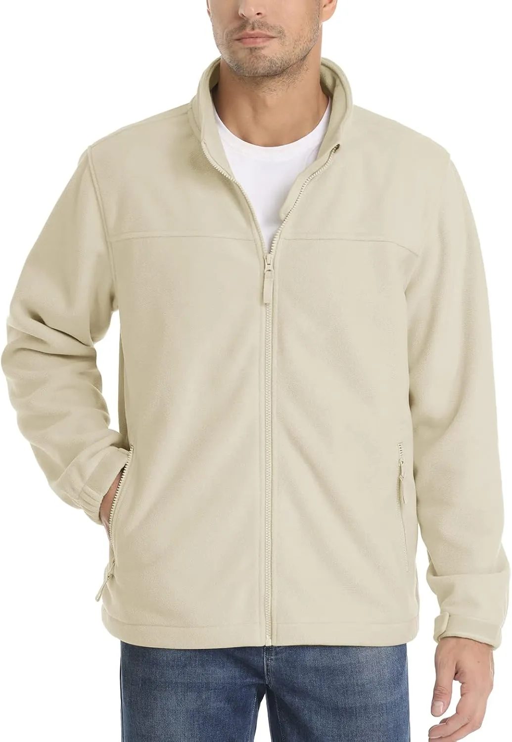 CRYSULLY Men's Fleece Tactical Military Jacket Winter Full Zip Warm Thicken Military Coats