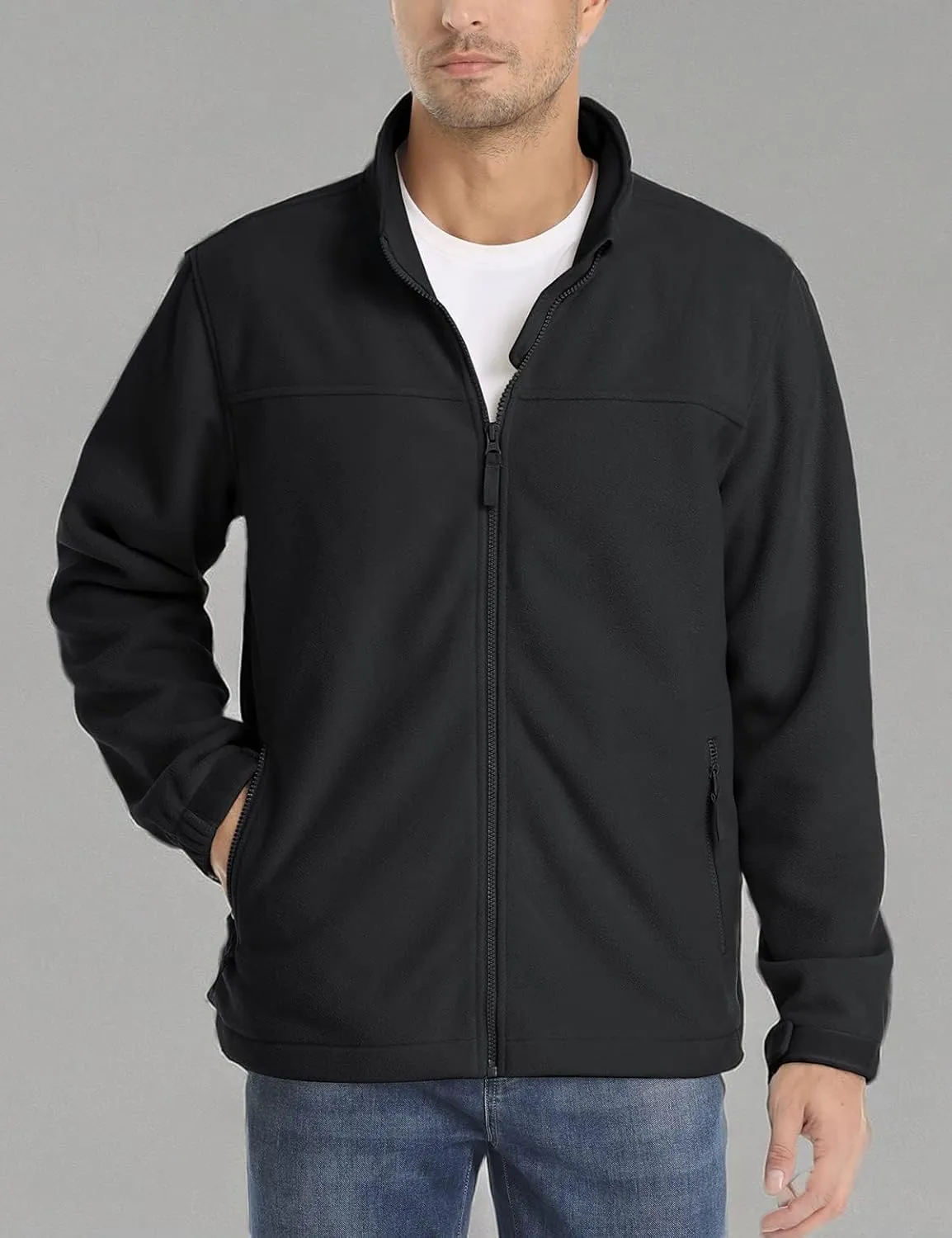 CRYSULLY Men's Fleece Tactical Military Jacket Winter Full Zip Warm Thicken Military Coats