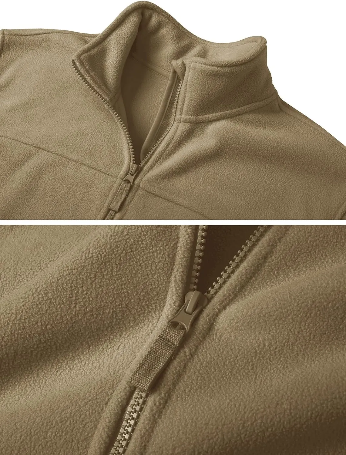 CRYSULLY Men's Fleece Tactical Military Jacket Winter Full Zip Warm Thicken Military Coats
