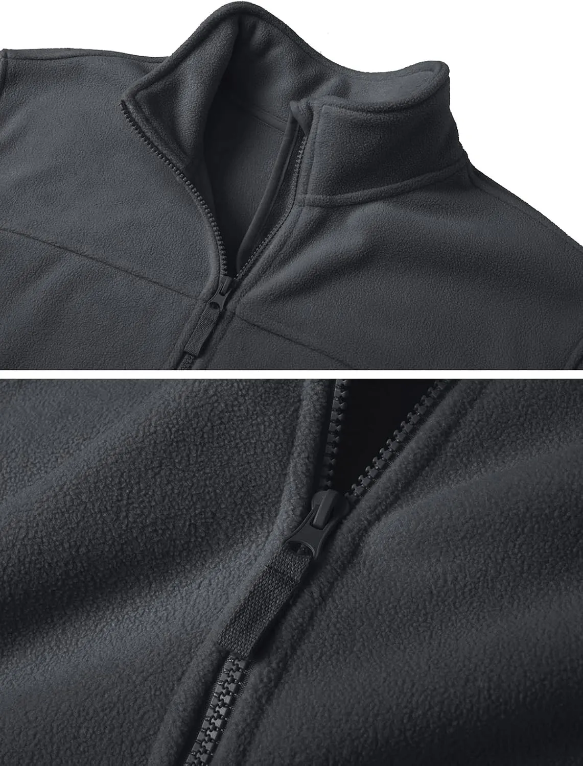 CRYSULLY Men's Fleece Tactical Military Jacket Winter Full Zip Warm Thicken Military Coats