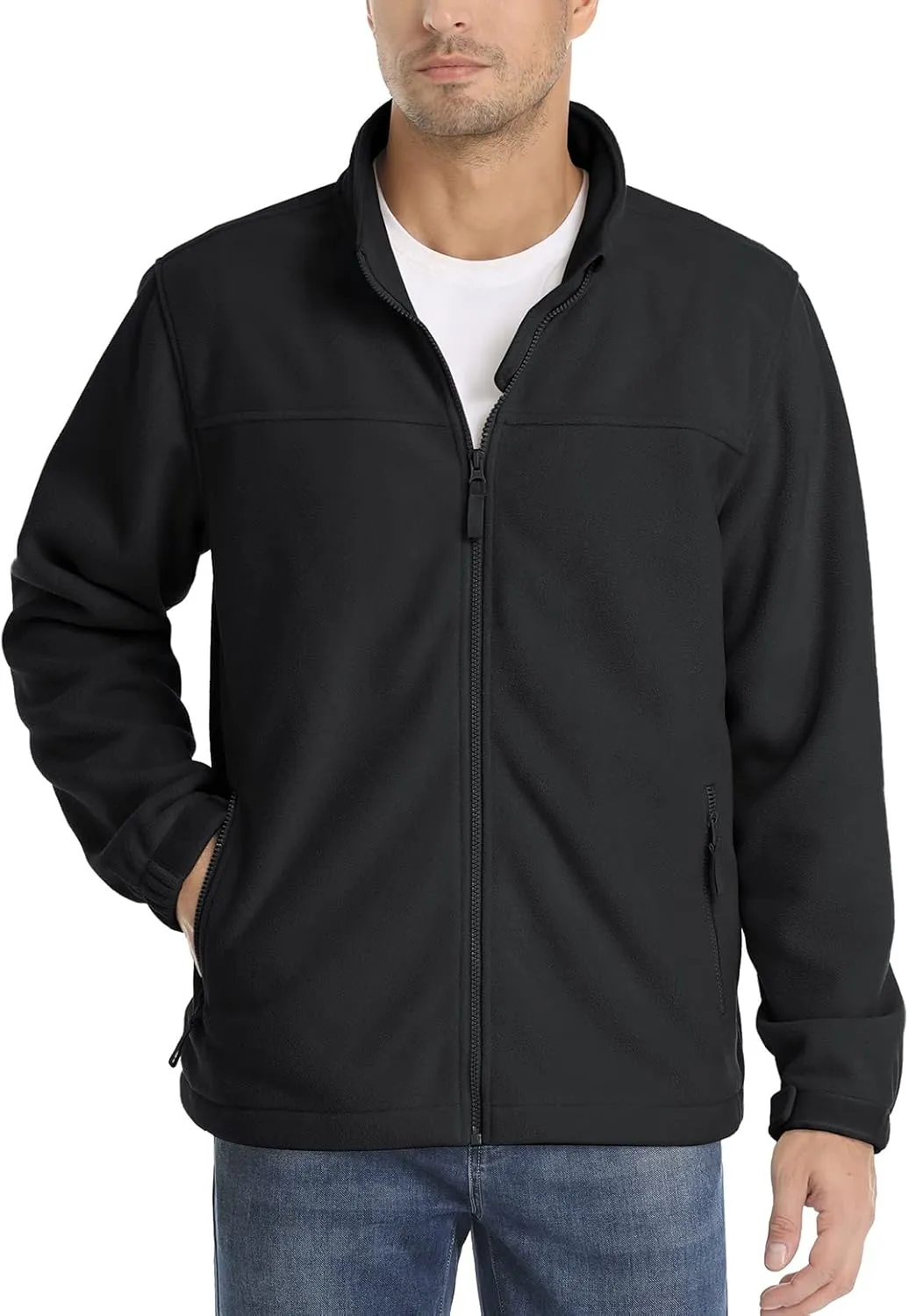 CRYSULLY Men's Fleece Tactical Military Jacket Winter Full Zip Warm Thicken Military Coats