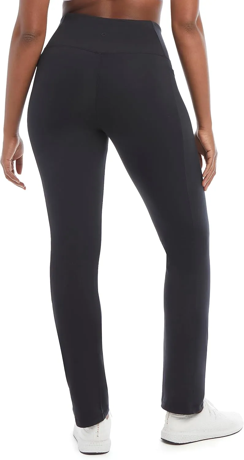 Danskin Women's Studio Cross Waist Flare Yoga Pant