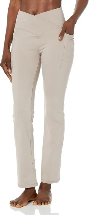 Danskin Women's Studio Cross Waist Flare Yoga Pant