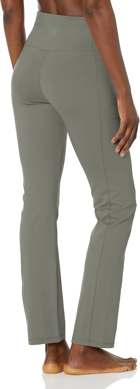 Danskin Women's Studio Cross Waist Flare Yoga Pant