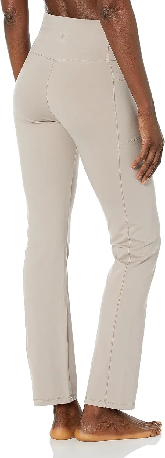 Danskin Women's Studio Cross Waist Flare Yoga Pant