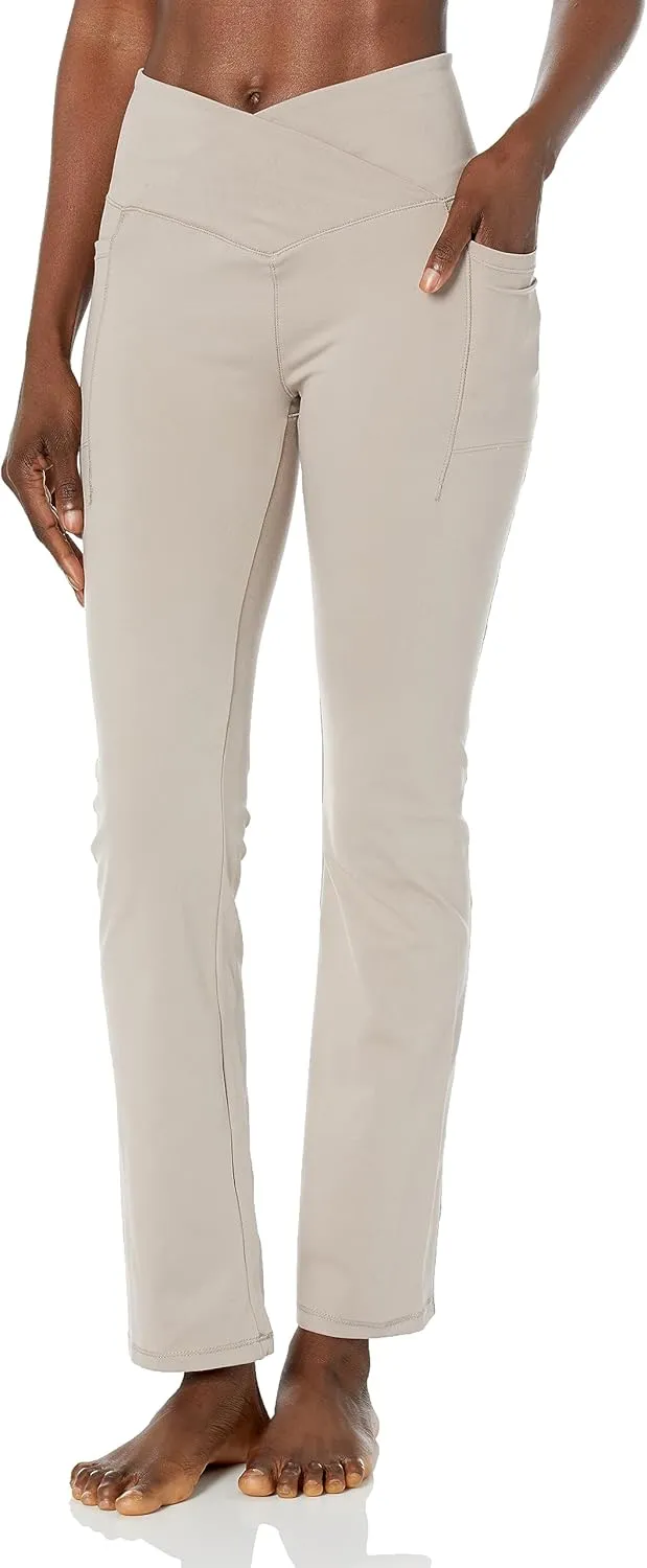 Danskin Women's Studio Cross Waist Flare Yoga Pant