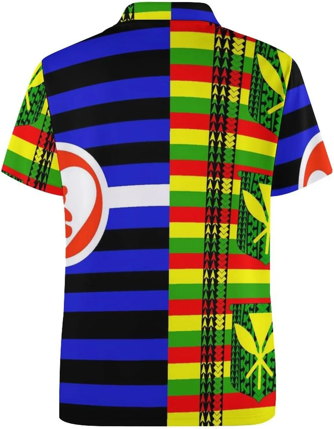 DDLG Pride Kanaka Maoli Flag Slim Fit Men's Short Sleeve Polo Shirts Quick-Dry Breathable Golf T-Shirt Tops