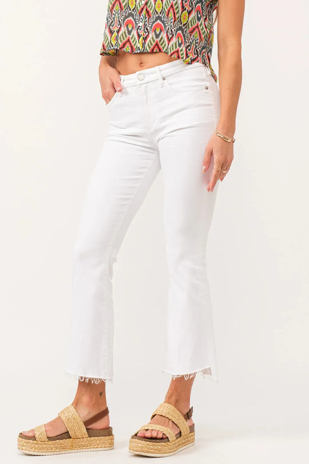 Dear John Jeanne High Rise Crop Flare Jeans