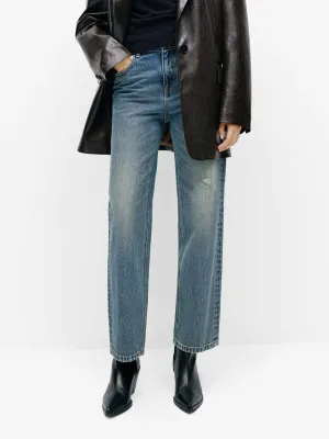 Distressed Ankle Jeans