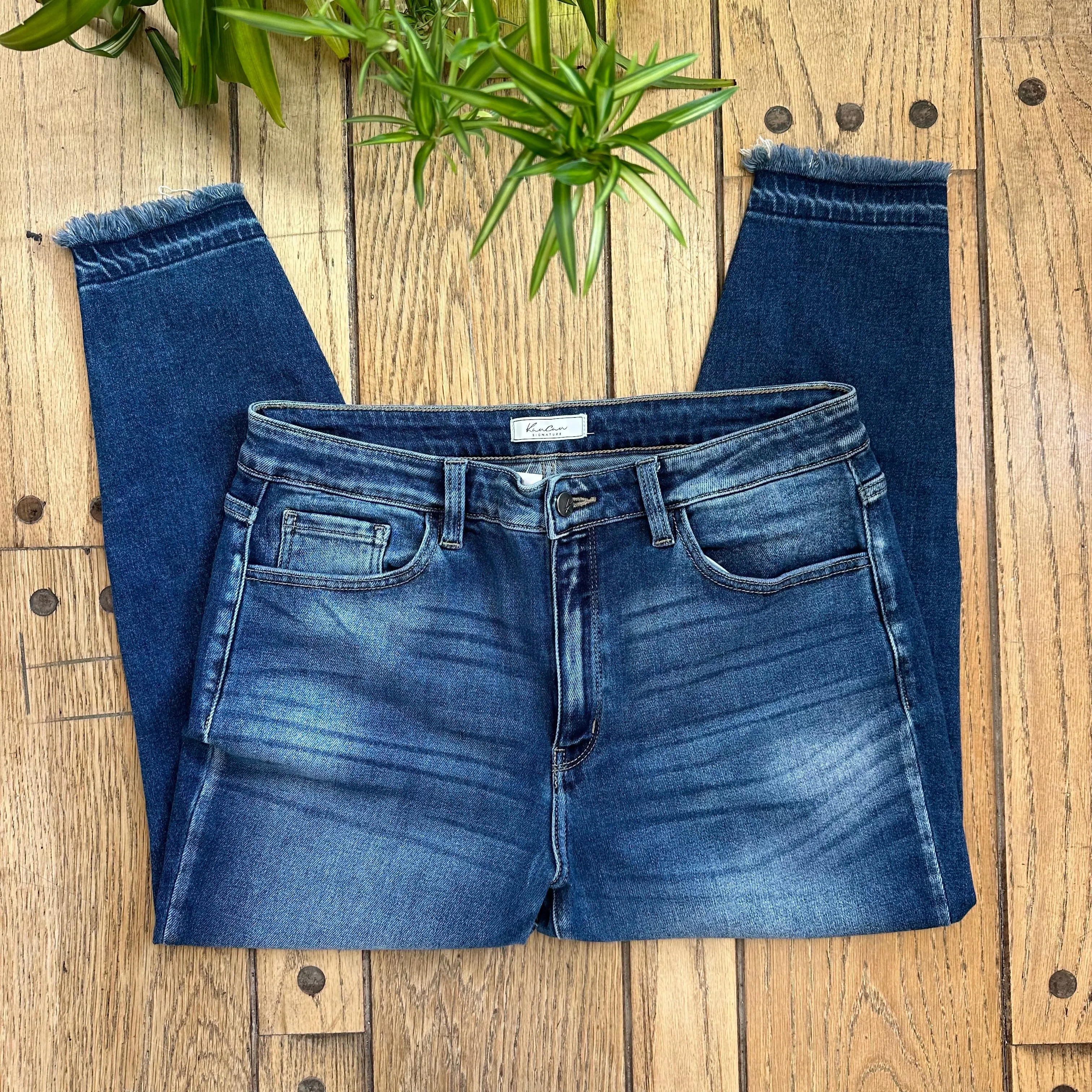 Distressed Hem Jeans