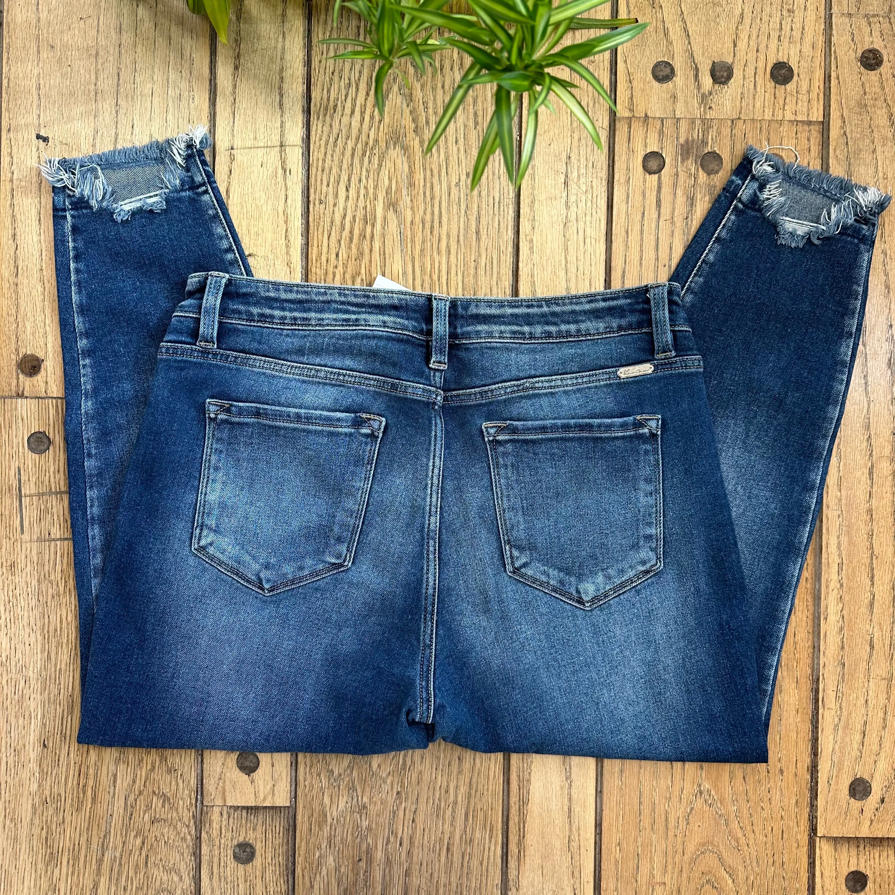 Distressed Hem Jeans