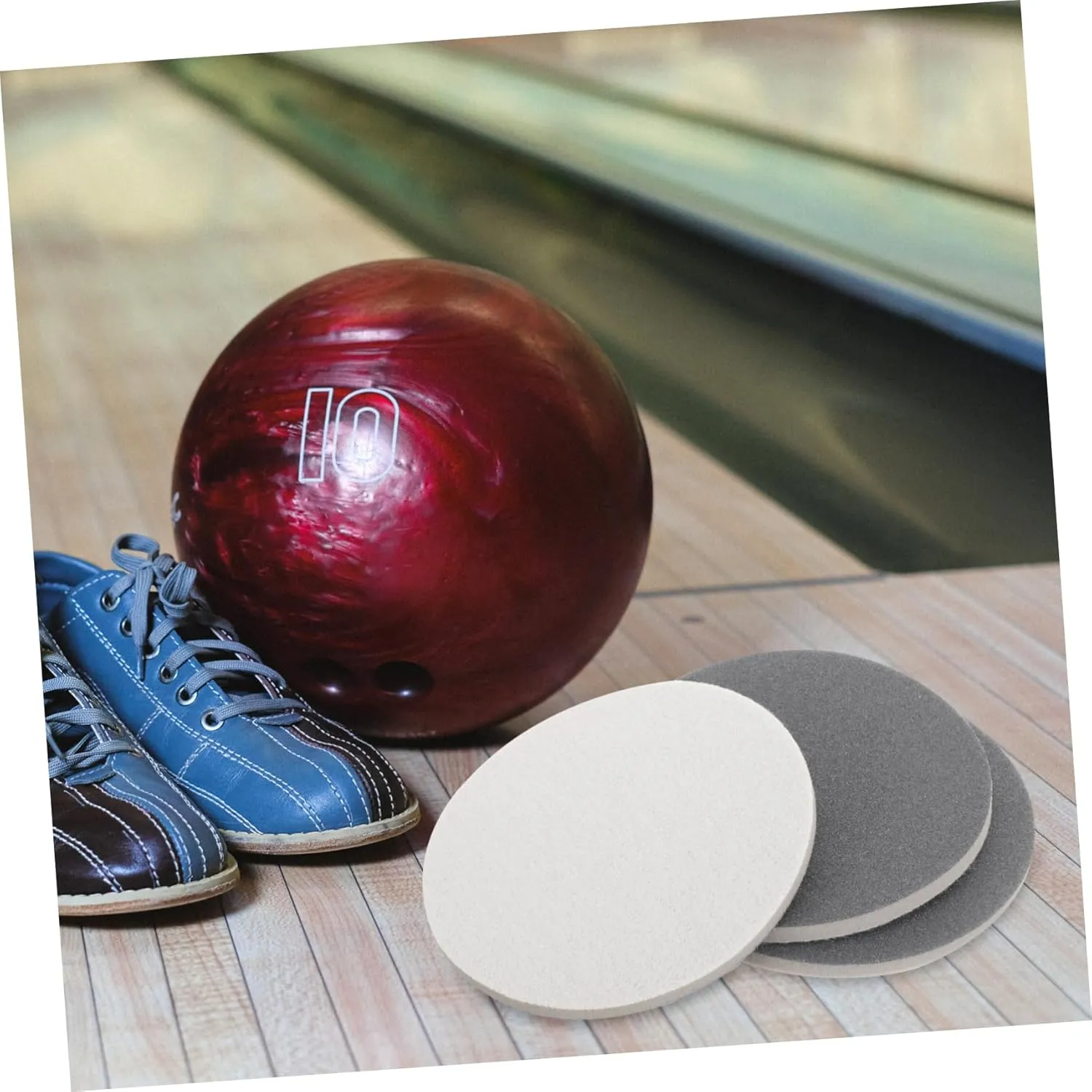 DOITOOL Professional Bowling Ball Polishing Pad 6-Piece Set Non-Abrasive Sandpaper Sponge