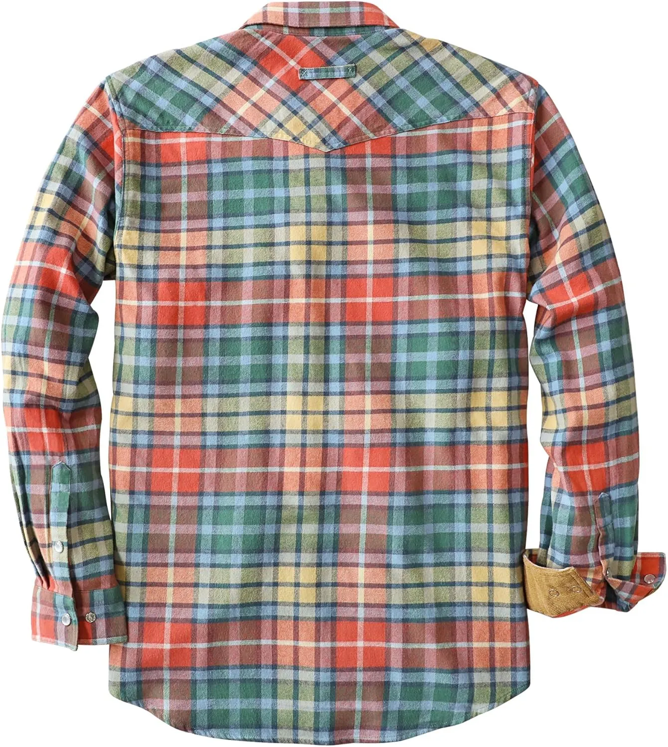 Dubinik Mens Flannel Shirts Long Sleeve Casual Cozy Pearl Snap Shirts for Men Western Cowboy Plaid Soft Pure Cotton