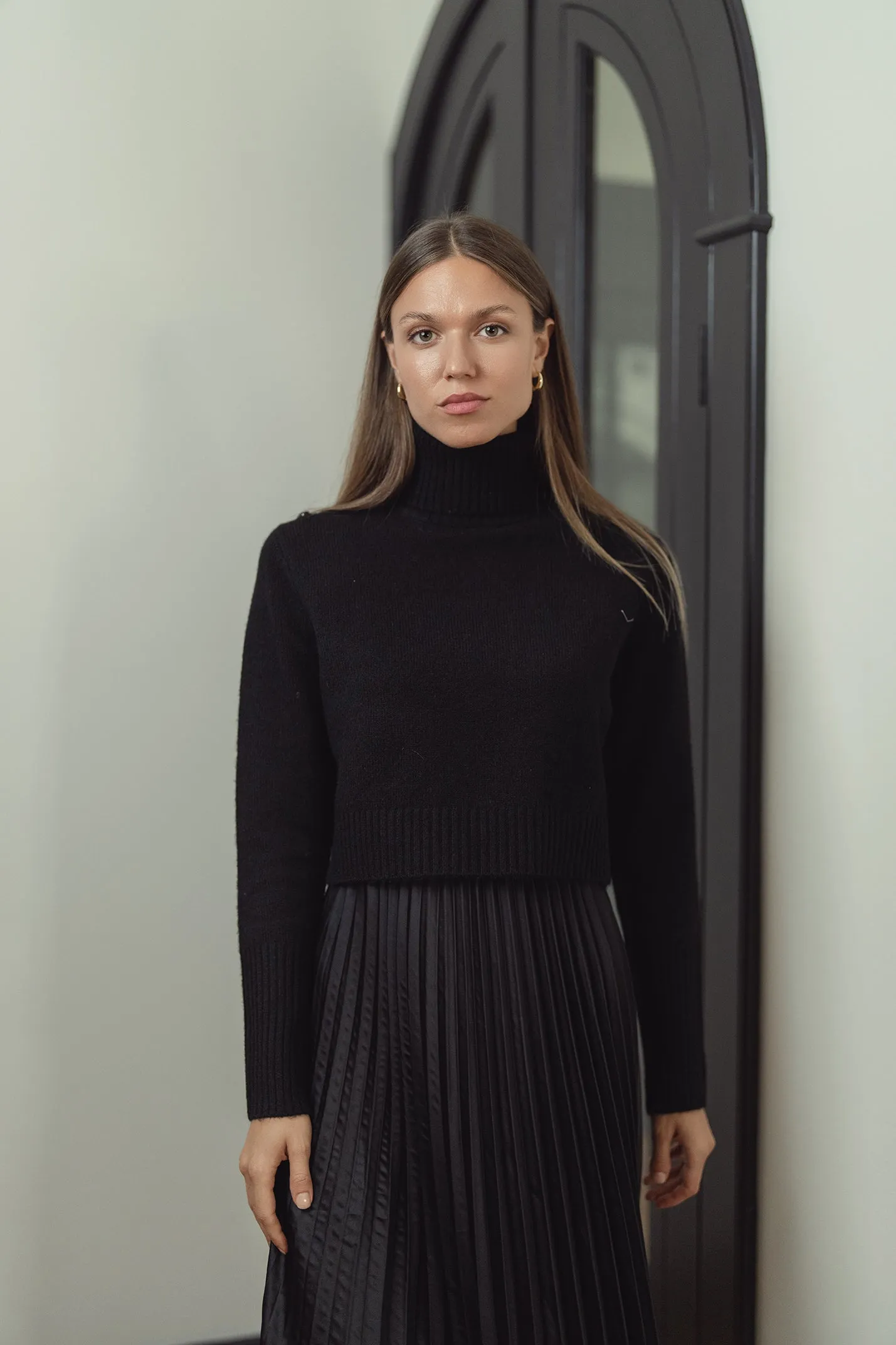 element turtleneck hi/low sweater