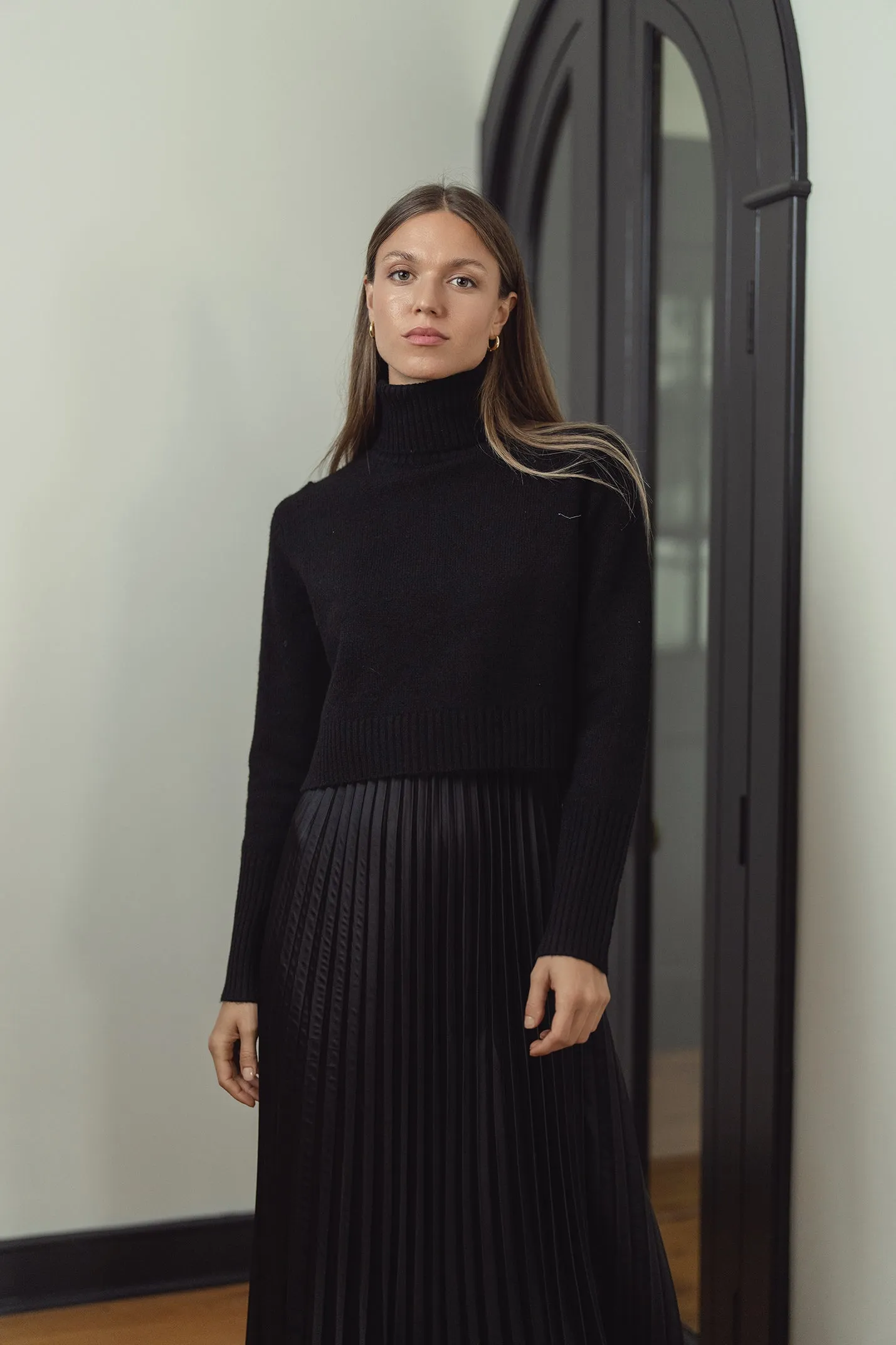 element turtleneck hi/low sweater
