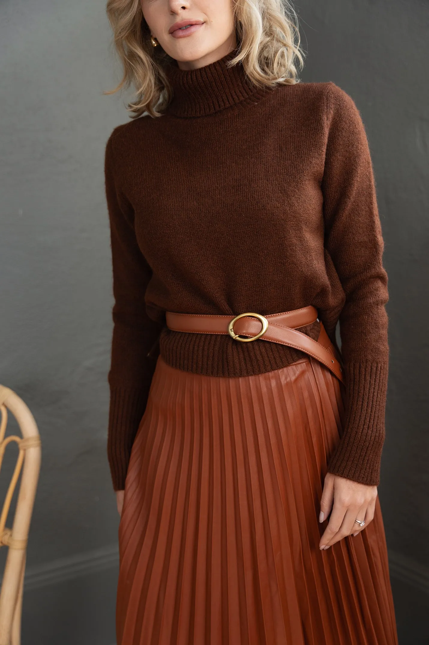 element turtleneck hi/low sweater