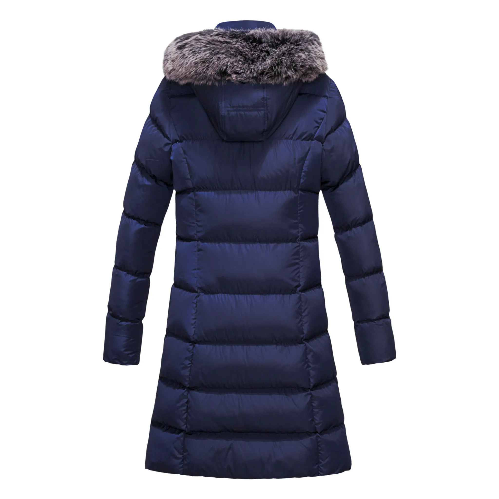 ELORA Women's Winter Vegan Down Puffer Parka Mid-Length Cargo Coat