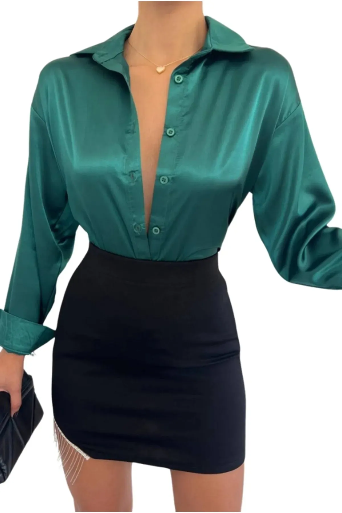 Emerald Green Button Down Shirt