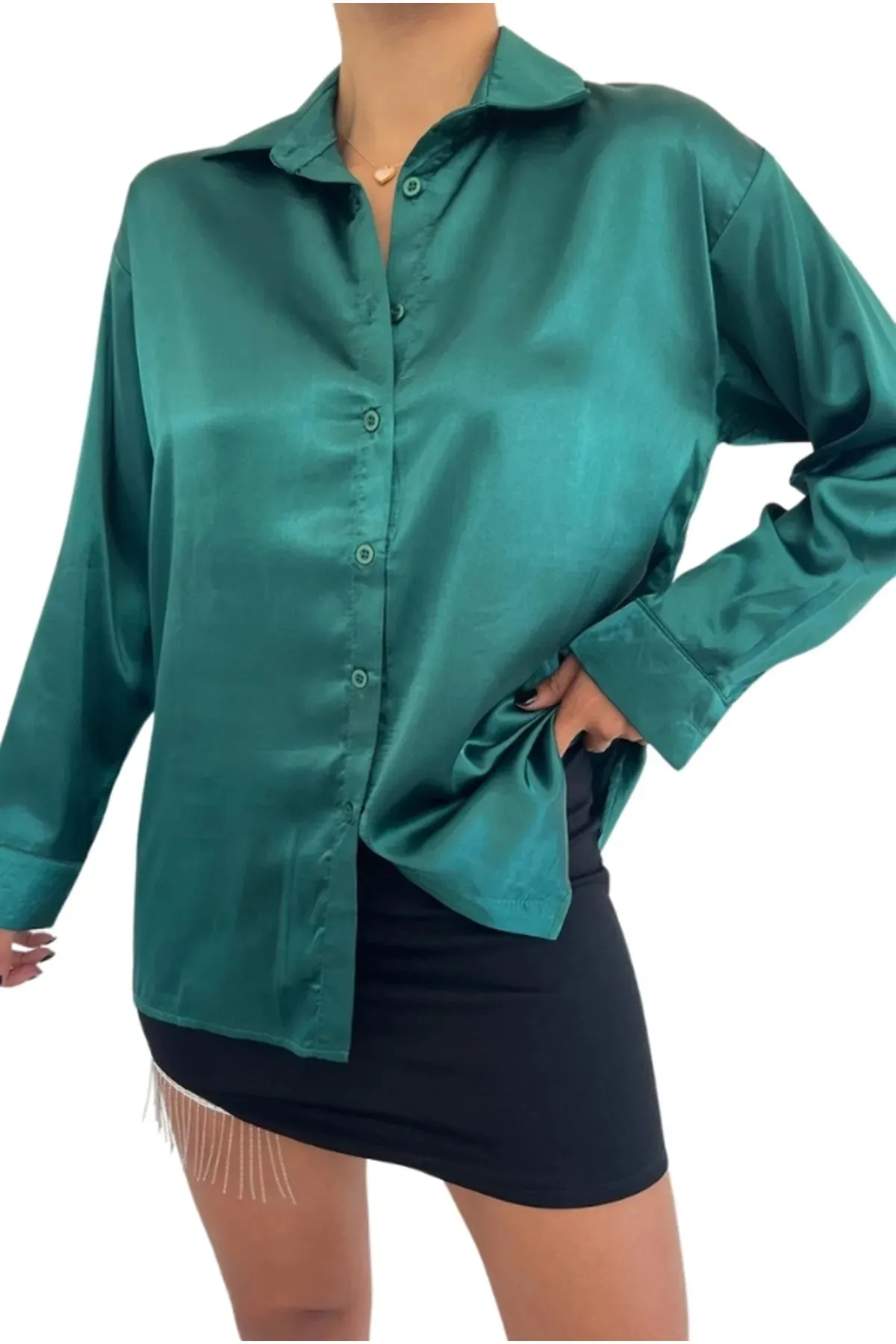 Emerald Green Button Down Shirt