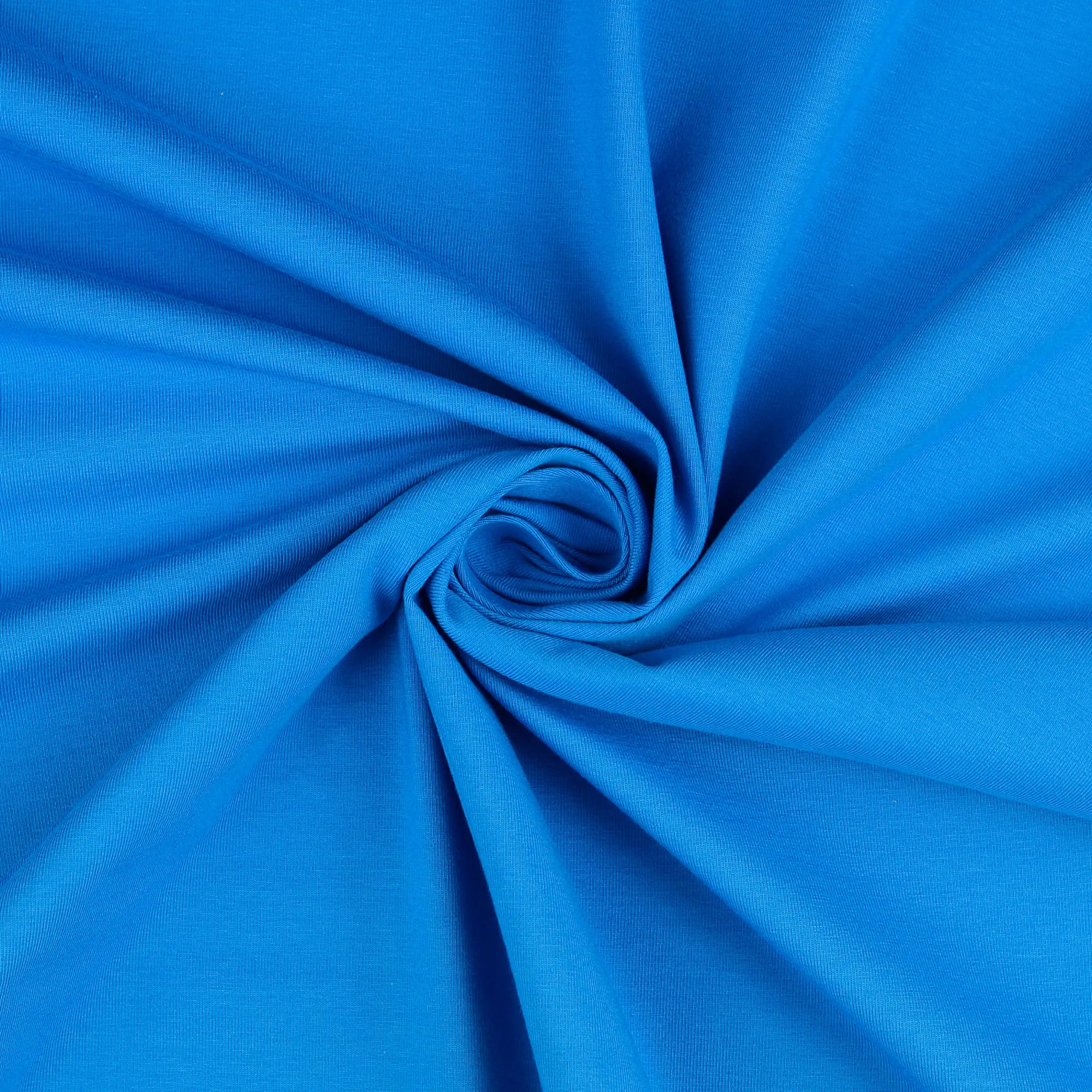 Essential Chic Turquoise Blue Plain Cotton Jersey Fabric