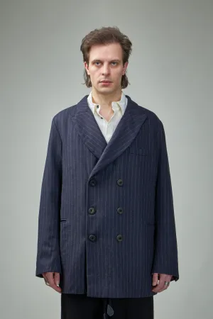 EV8J10  Handmade Elongated Double-Breasted, 6 Buttons, Double Vent Tailored Jacket