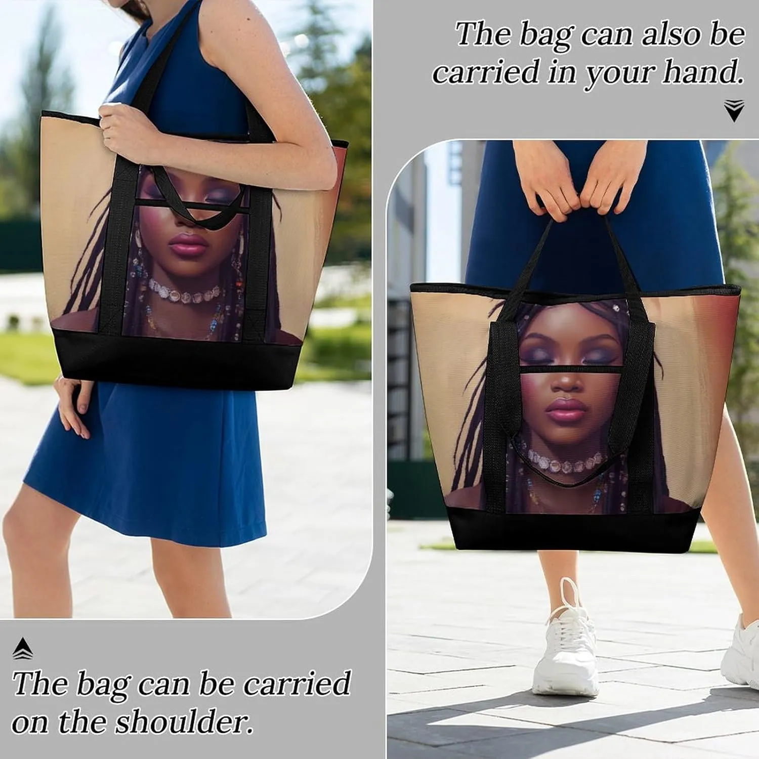 Fashionable Commuter Tote Bag Large Insulated Work Handbag