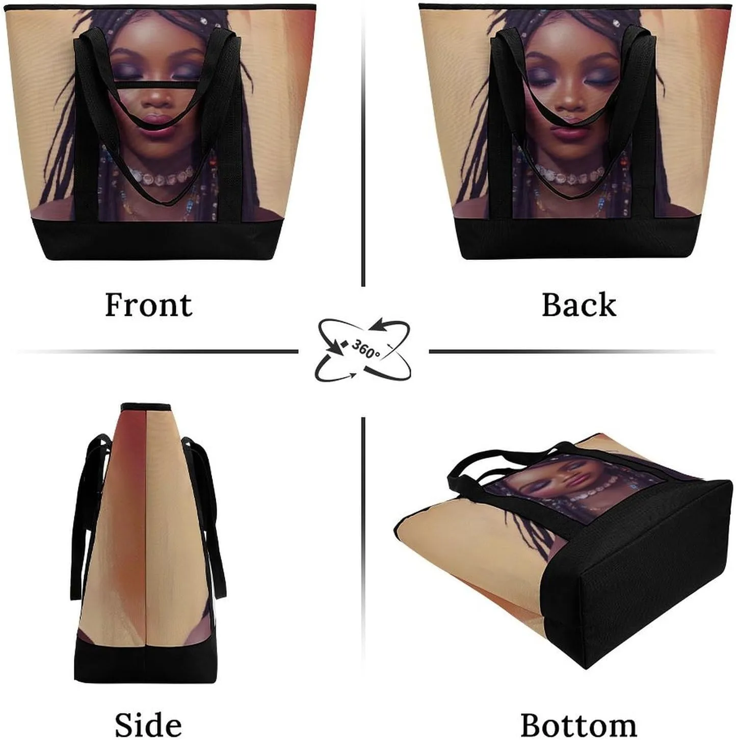 Fashionable Commuter Tote Bag Large Insulated Work Handbag