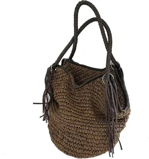 Fashionable Small Straw Bag Summer Beach Natural Handbags Shoulder Bags