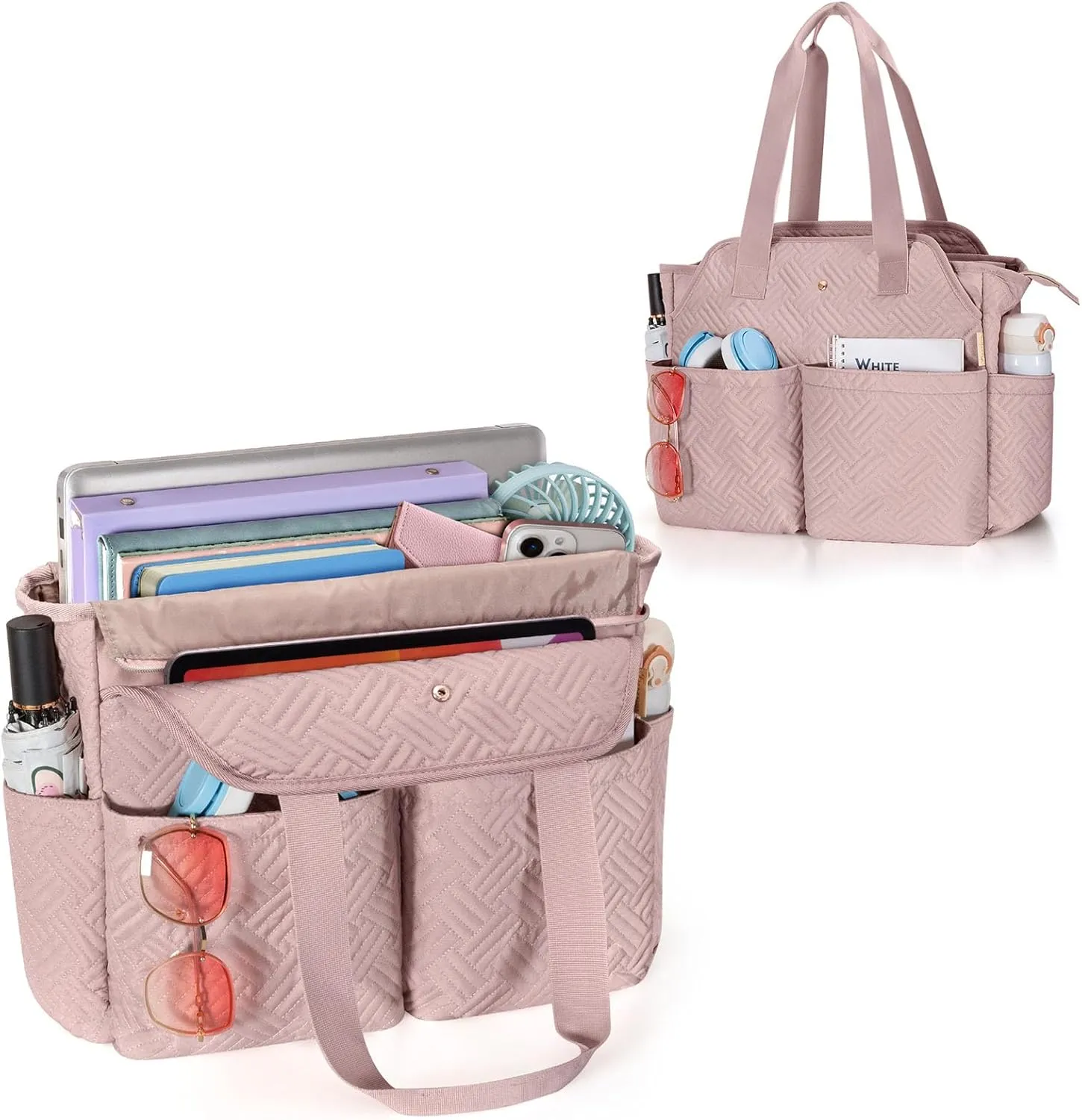 Fasrom Laptop Tote Bag for Women, 15.6 Inch Work Purse with Pockets, Professional Shoulder Bag for Office & Travel
