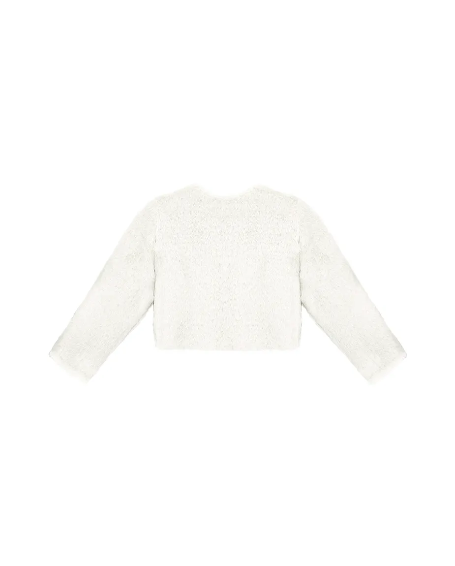 Girls Cozy Crewneck Bolero Cardigan