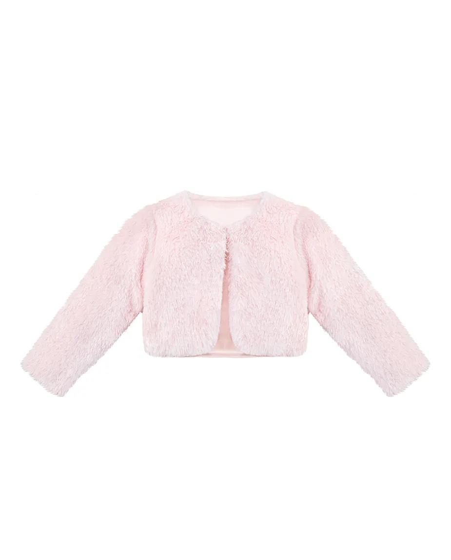 Girls Cozy Crewneck Bolero Cardigan