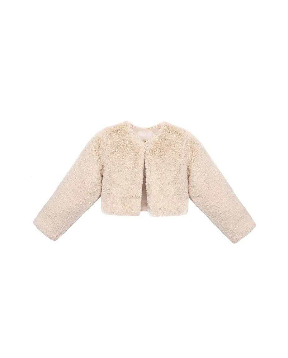 Girls Cozy Crewneck Bolero Cardigan