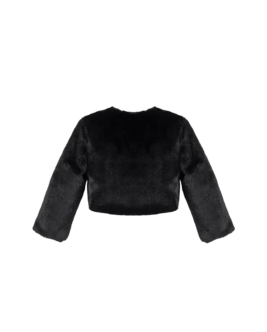 Girls Cozy Crewneck Bolero Cardigan