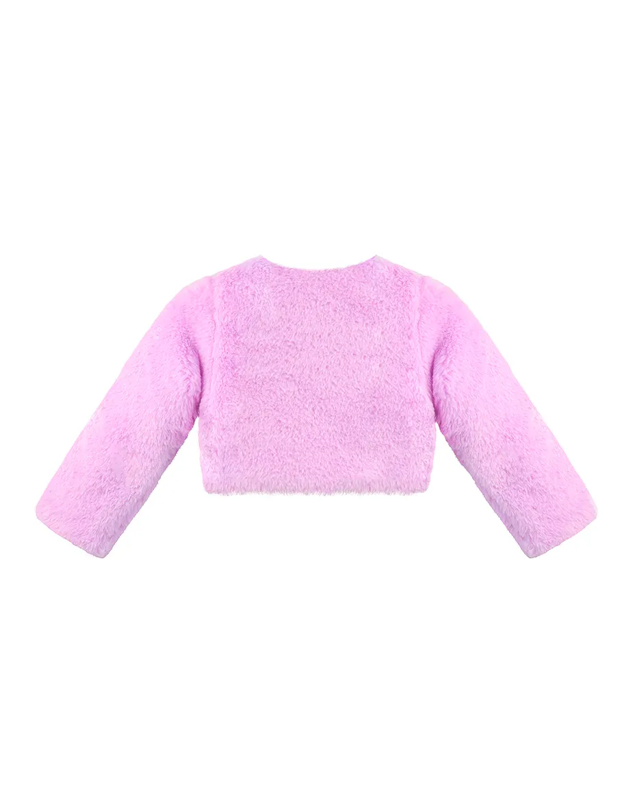 Girls Cozy Crewneck Bolero Cardigan
