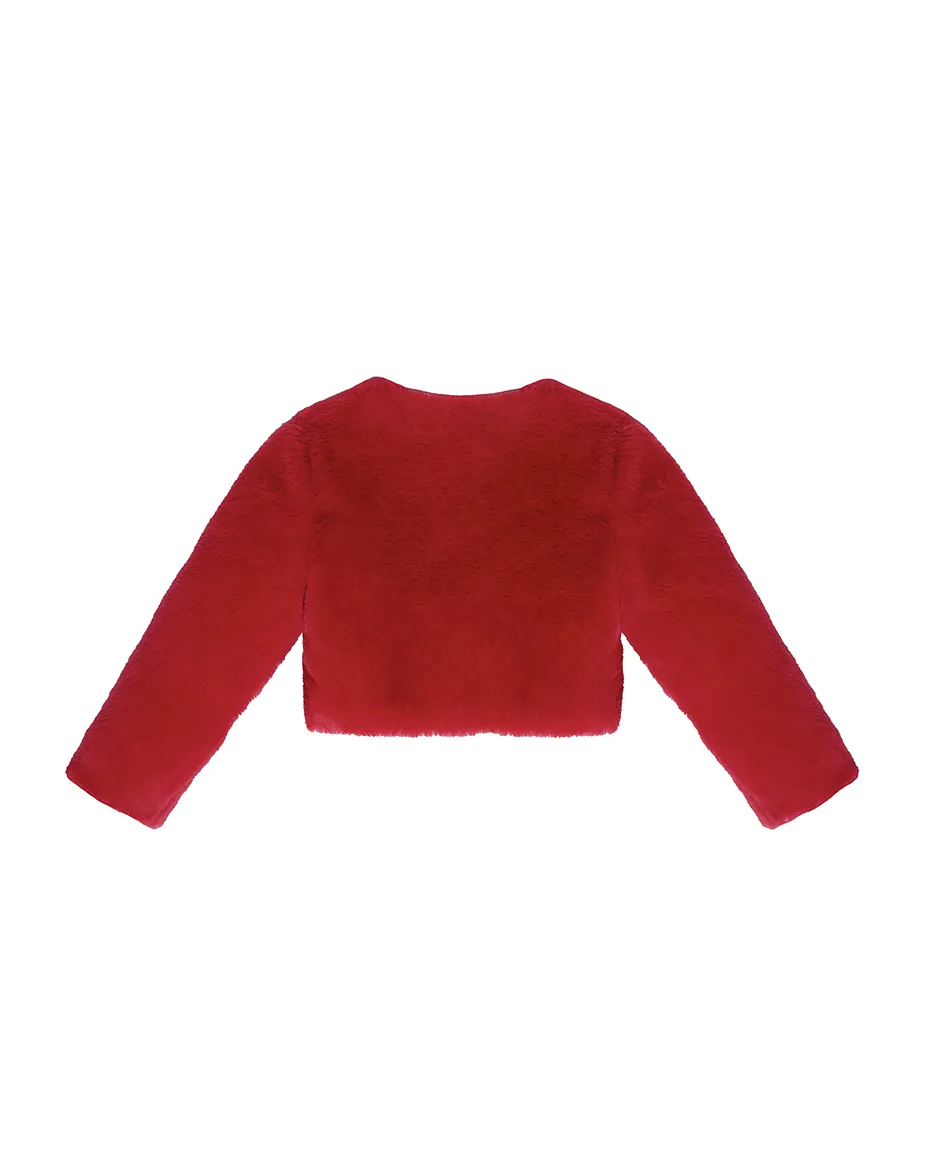 Girls Cozy Crewneck Bolero Cardigan