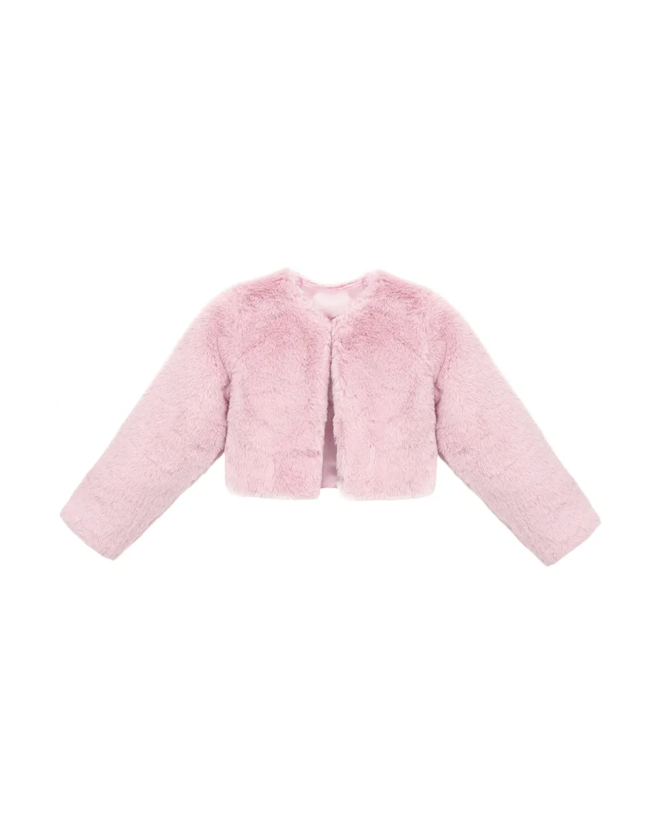 Girls Cozy Crewneck Bolero Cardigan
