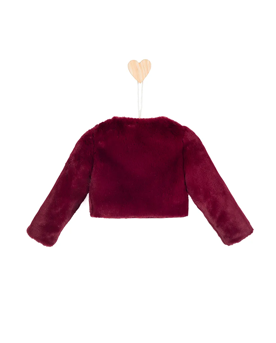 Girls Cozy Crewneck Bolero Cardigan