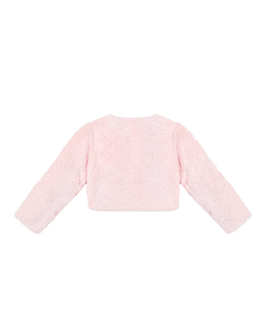 Girls Cozy Crewneck Bolero Cardigan
