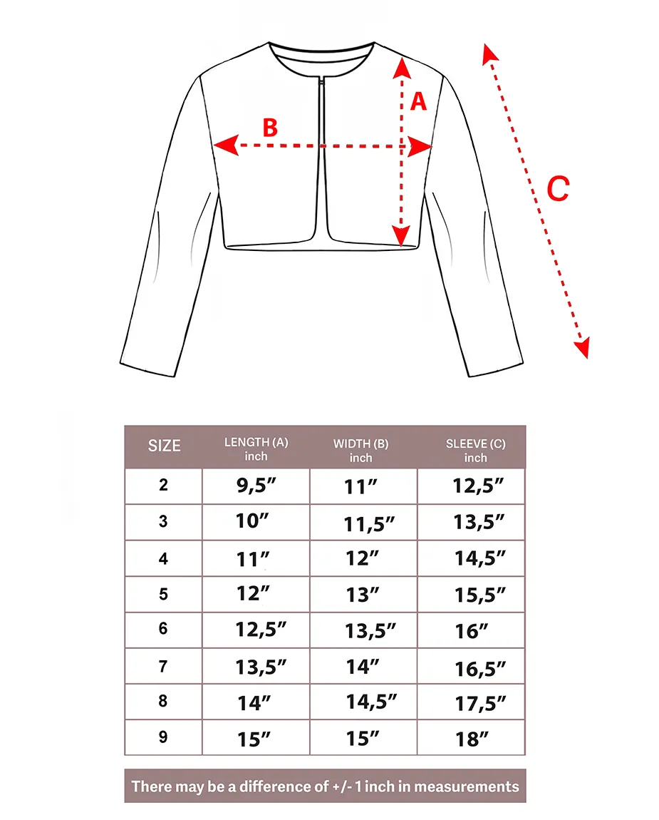 Girls Cozy Crewneck Bolero Cardigan
