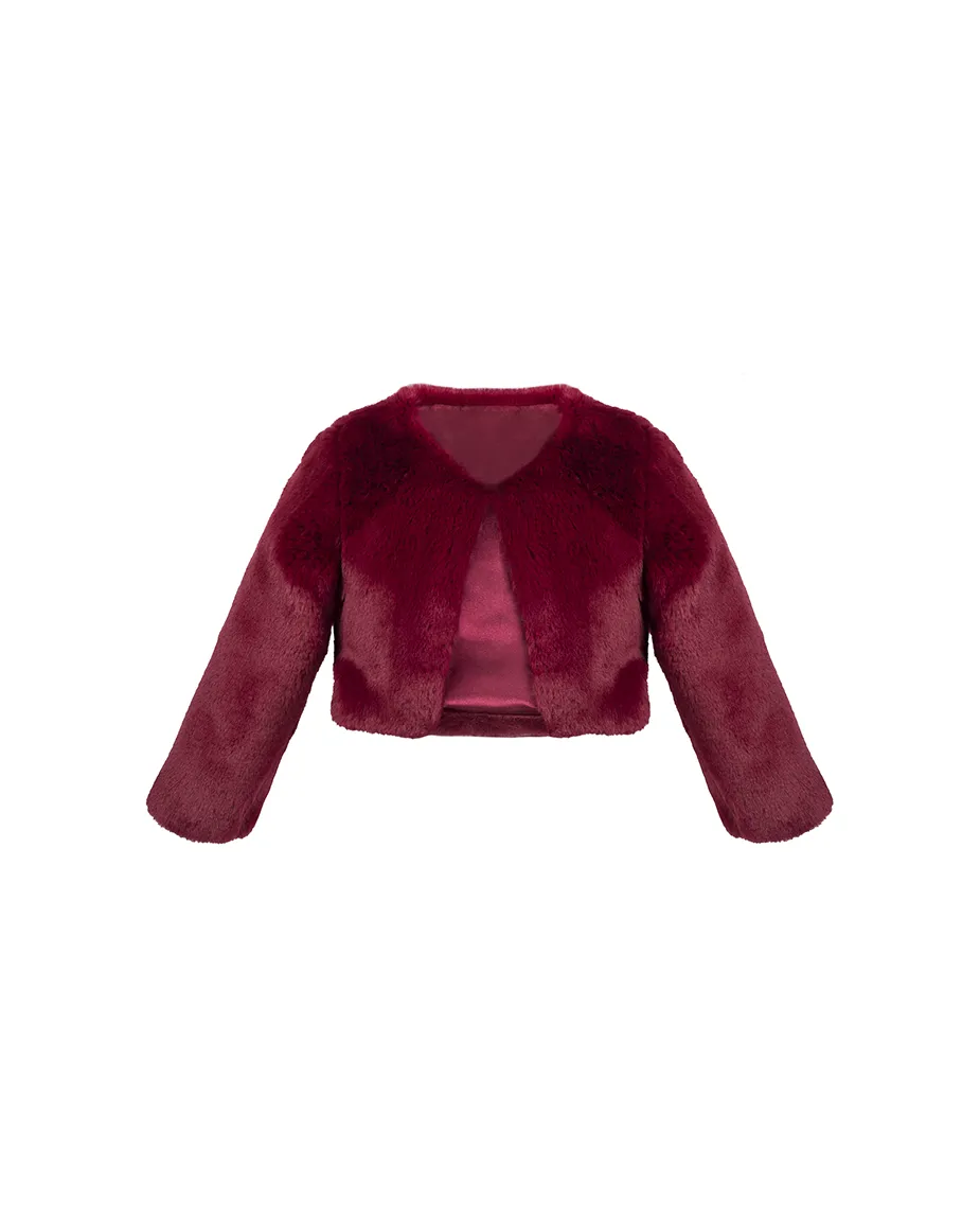Girls Cozy Crewneck Bolero Cardigan