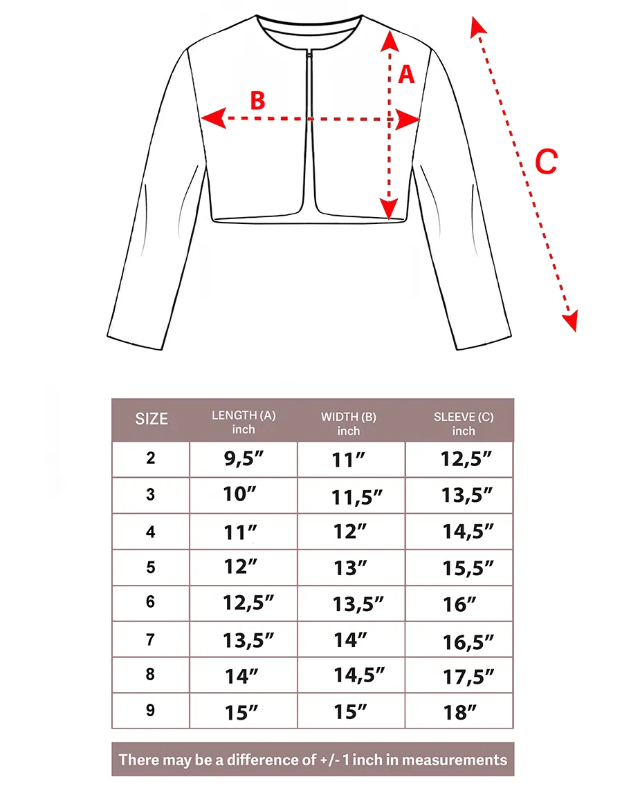 Girls Cozy Crewneck Bolero Cardigan
