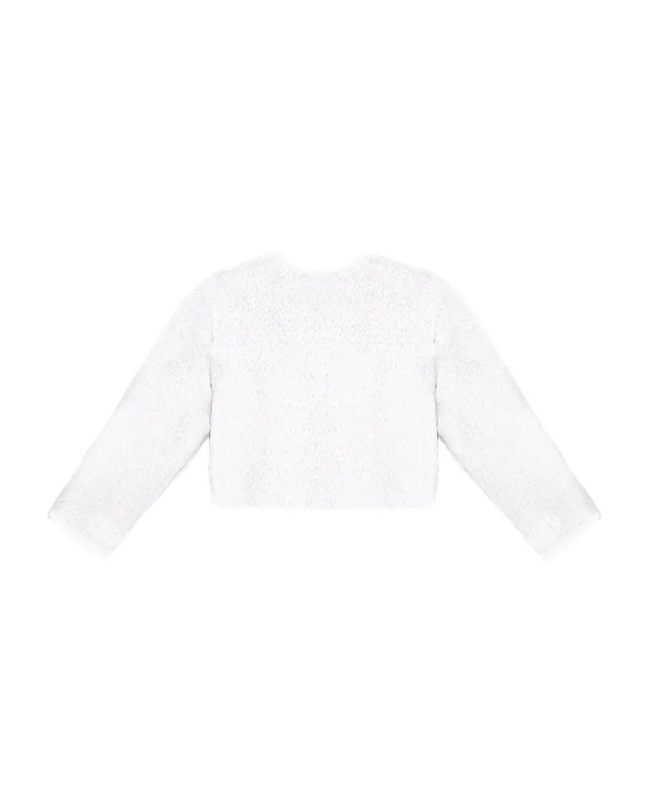 Girls Cozy Crewneck Bolero Cardigan
