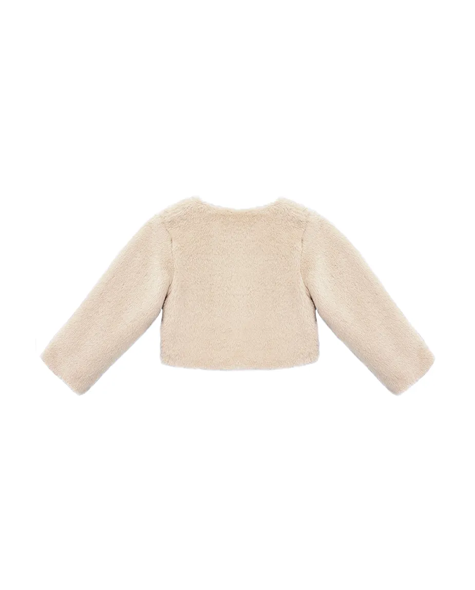 Girls Cozy Crewneck Bolero Cardigan