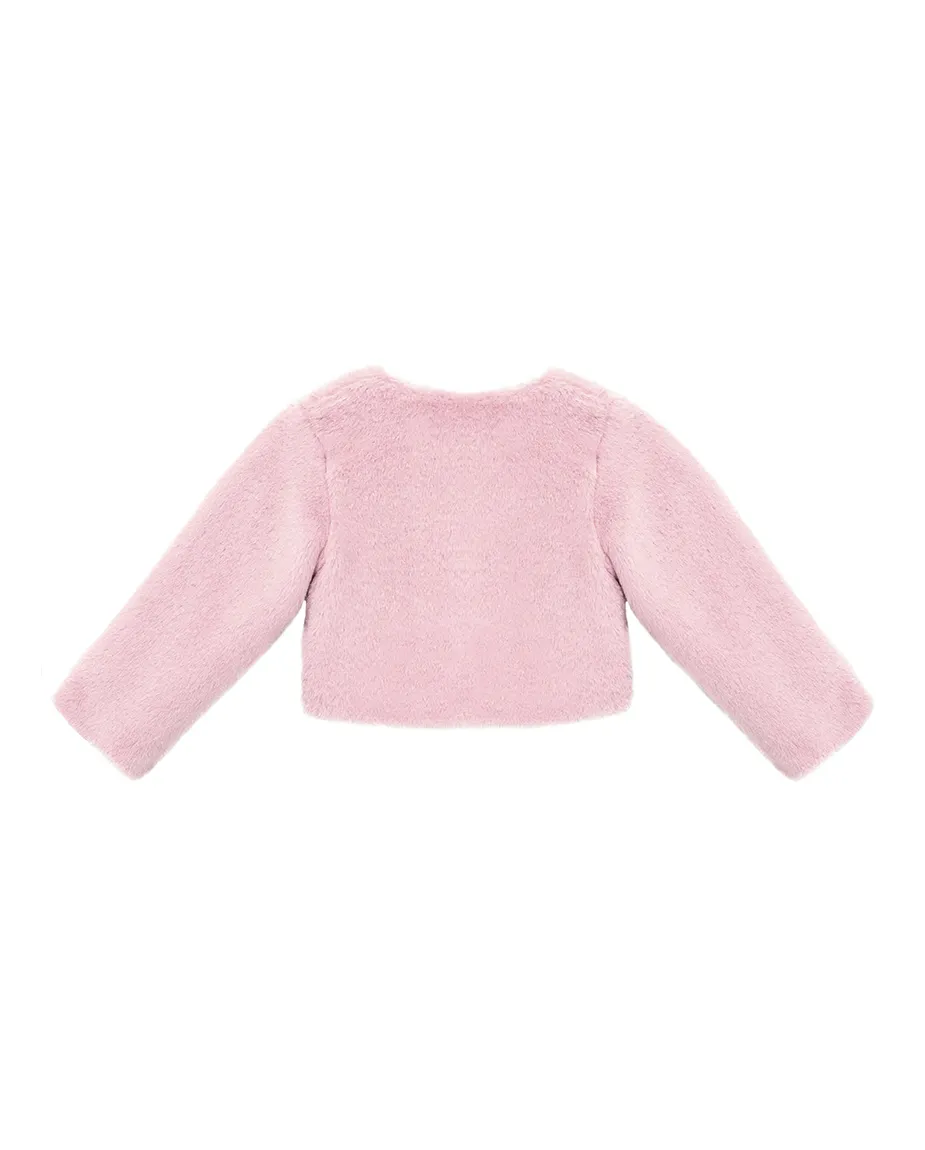 Girls Cozy Crewneck Bolero Cardigan