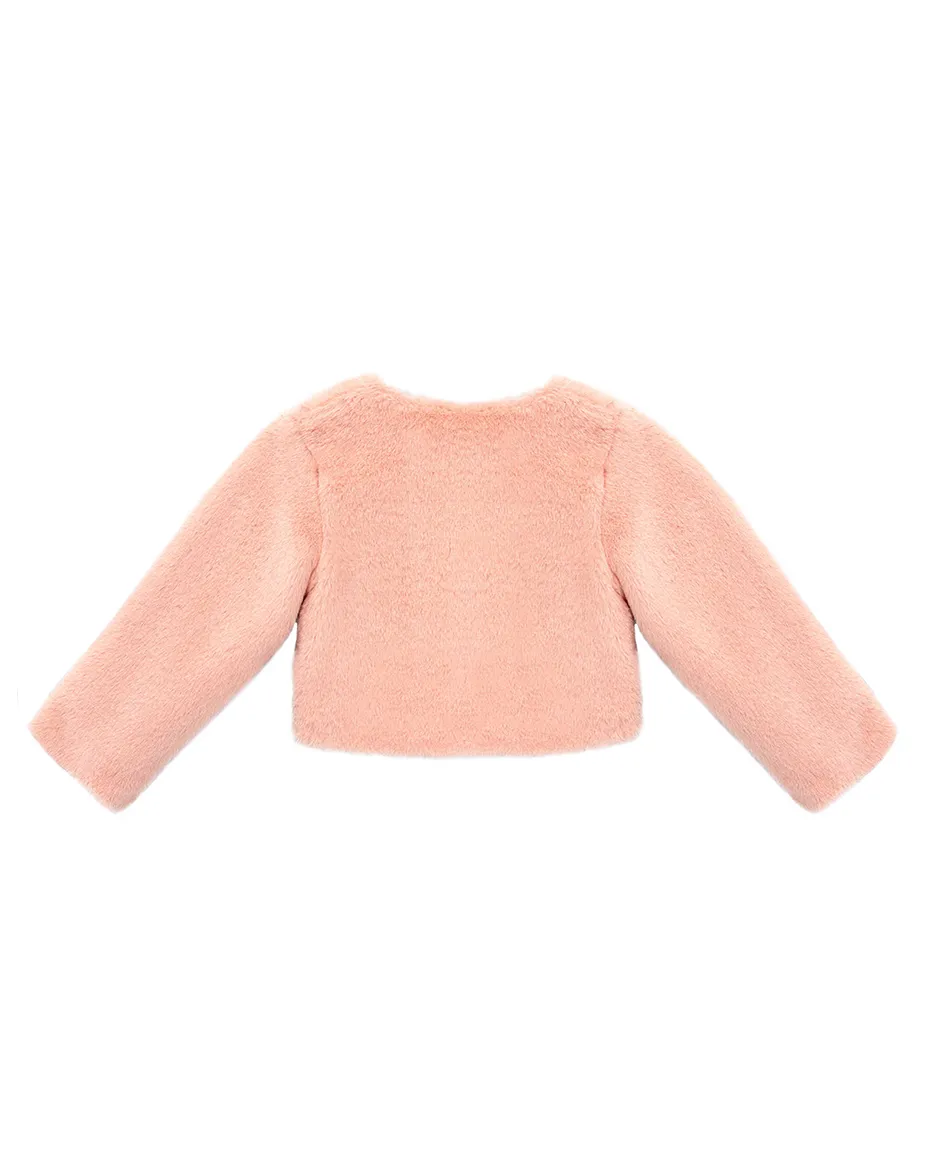 Girls Cozy Crewneck Bolero Cardigan