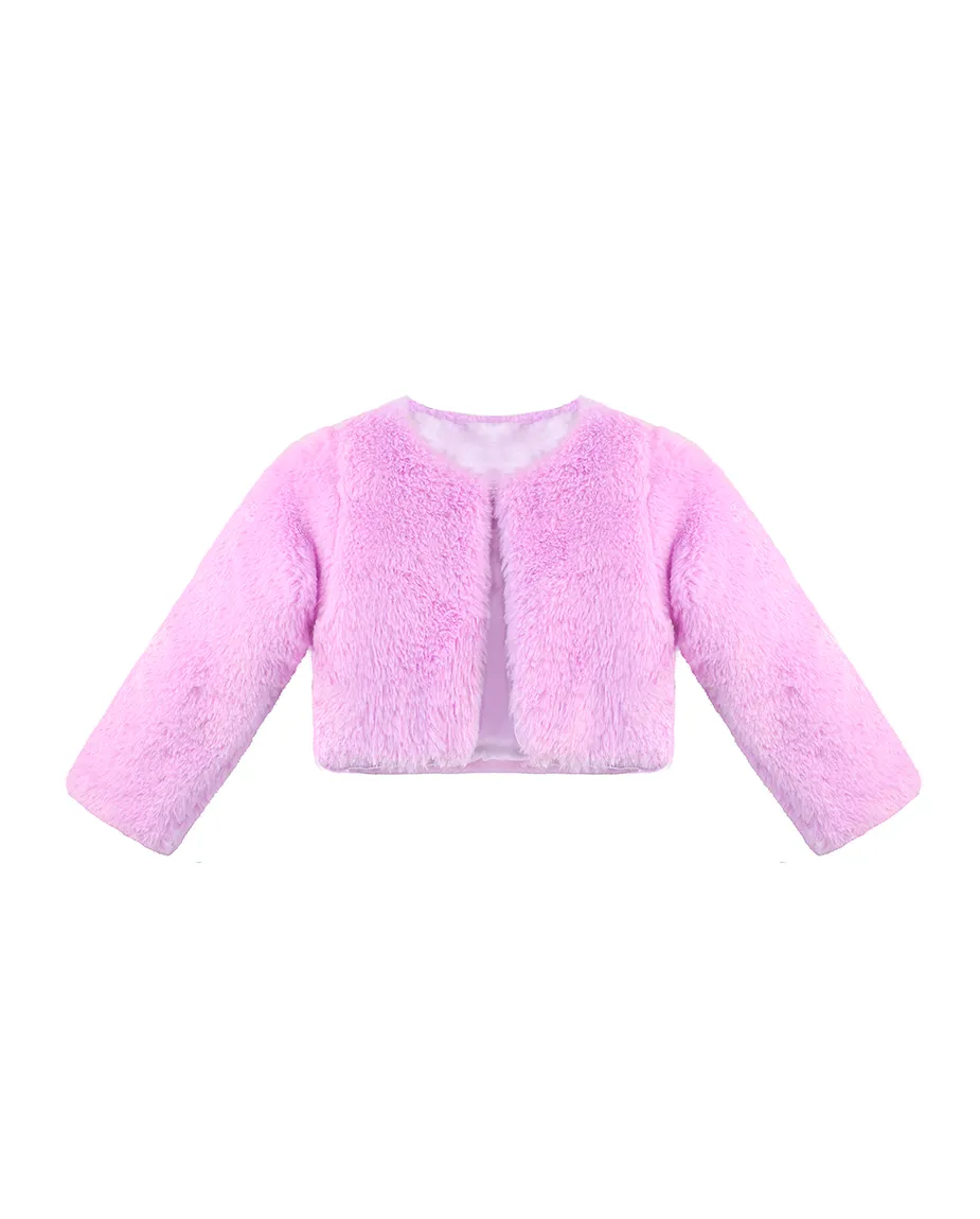 Girls Cozy Crewneck Bolero Cardigan